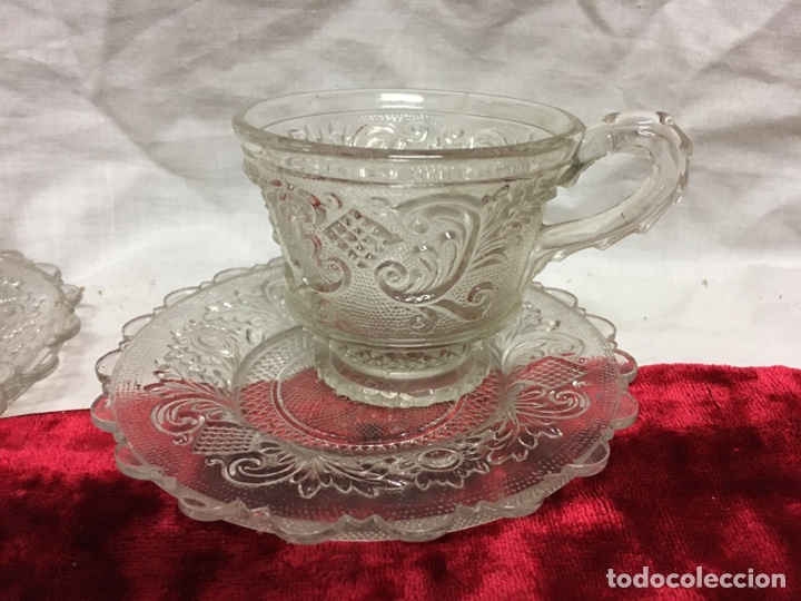 Antig&uuml;edades: Pareja de tazas de cristal - Foto 3