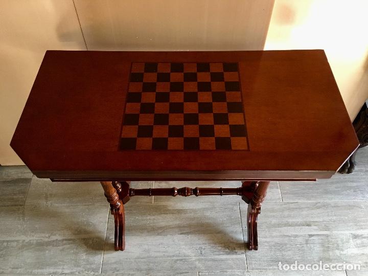 Antig&uuml;edades: ANTIGUA MESA DE JUEGOS - Foto 4