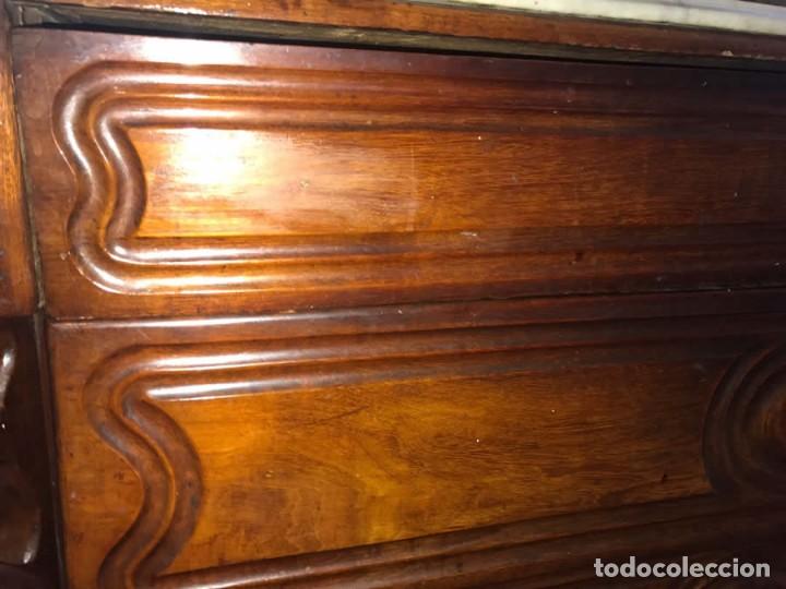 Antig&uuml;edades: C&Oacute;MODA CATALANA DE CAOBA CON MARMOL. - Foto 7