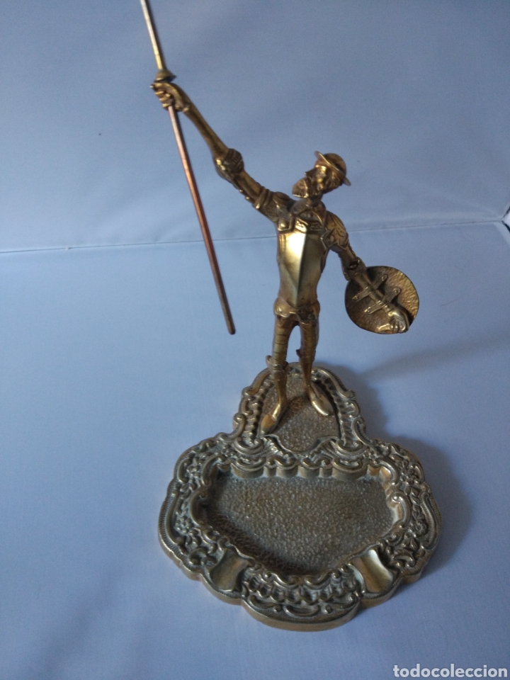 Antig&uuml;edades: Cenicero bronce Don Quijote - Foto 1