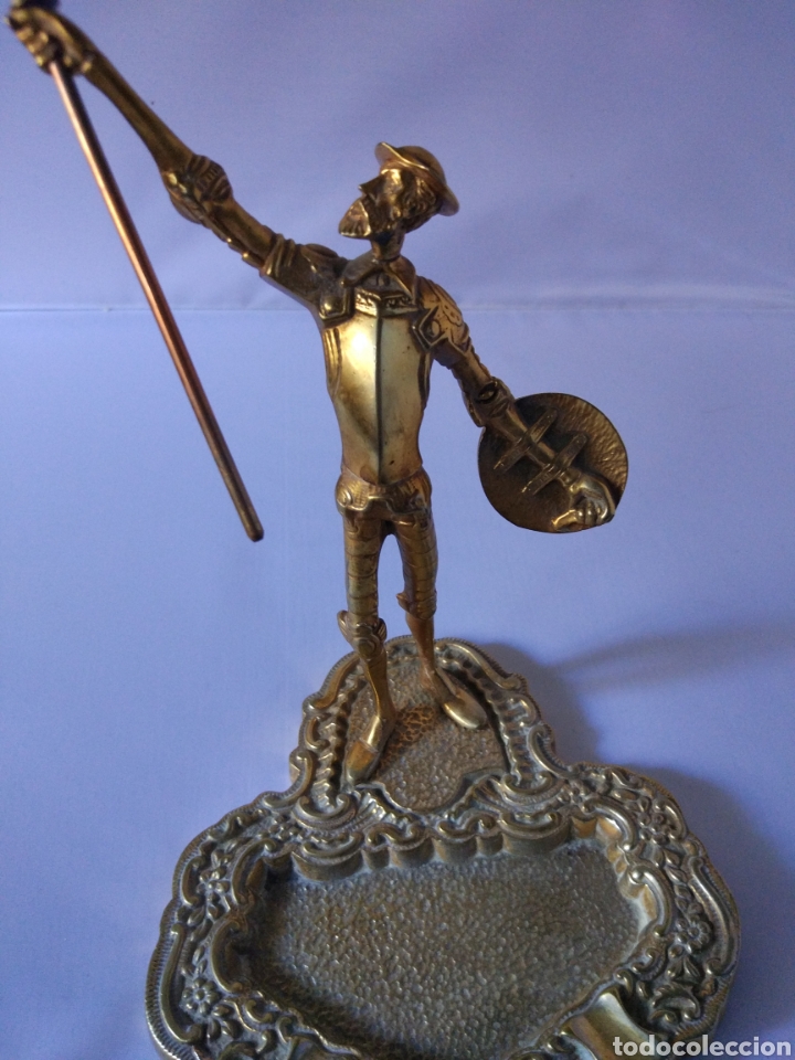 Antig&uuml;edades: Cenicero bronce Don Quijote - Foto 6