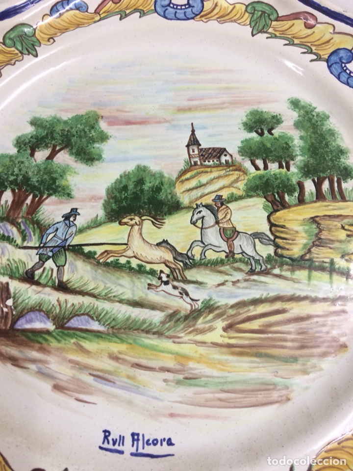 Antig&uuml;edades: Plato de cer&aacute;mica de Alcora - Foto 2