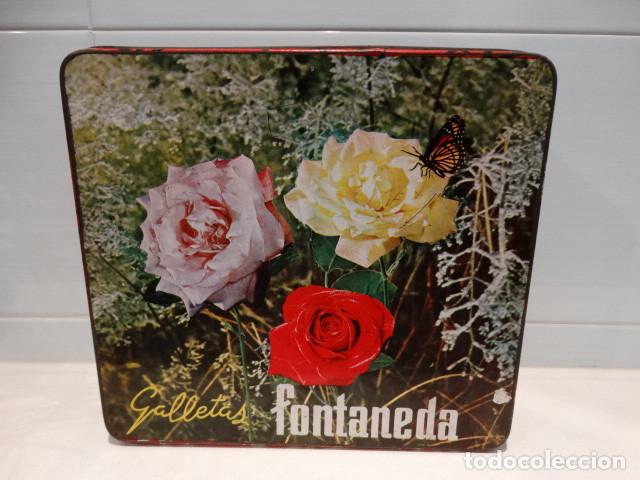 Antig&uuml;edades: Caja de galletas Fontaneda - Foto 1