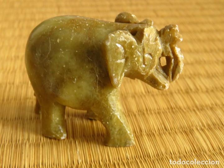 Oggetti Antichi: ELEFANTE DE AUTENTICO JADE ESCULTURA COLECCIONISTA BUDHA BUDISMO