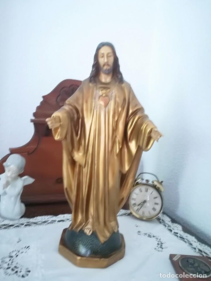 Antig&uuml;edades: Sagrado corazon figura - Foto 2