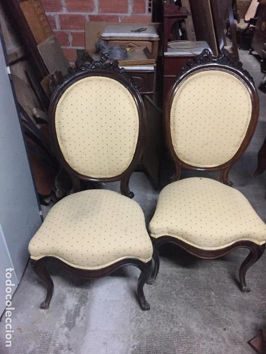 Antig&uuml;edades: Pareja de sillas Napoleon III - Foto 1