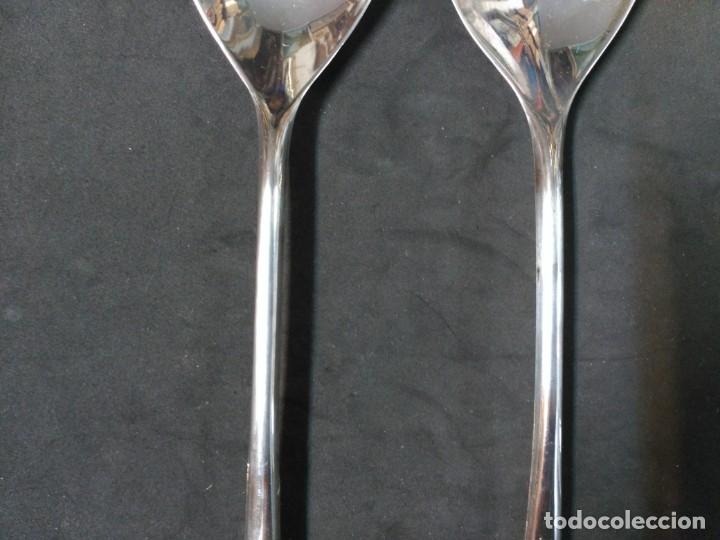 Antig&uuml;edades: CUBIERTOS PARA SERVIR METAL PLATEADO - Foto 4