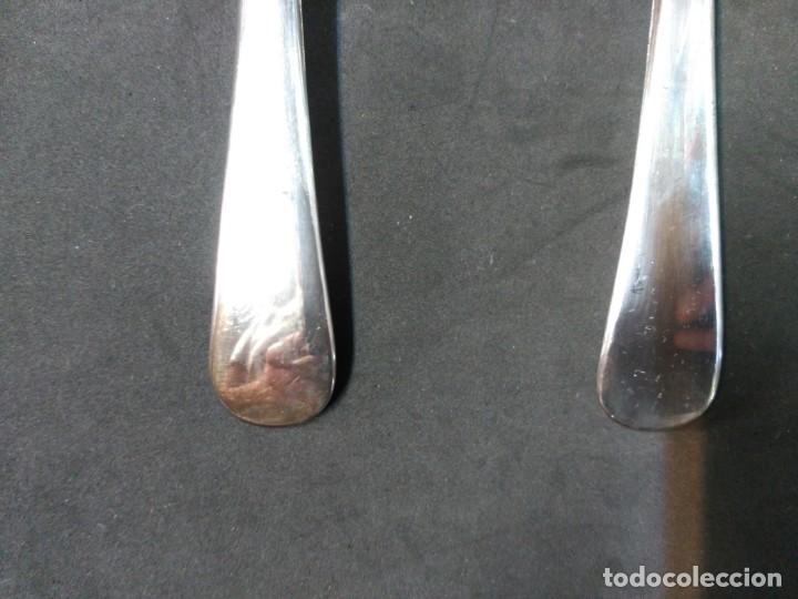 Antig&uuml;edades: CUBIERTOS PARA SERVIR METAL PLATEADO - Foto 5