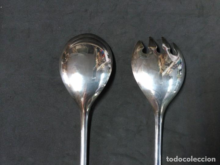 Antig&uuml;edades: CUBIERTOS PARA SERVIR METAL PLATEADO - Foto 6