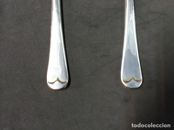 Antig&uuml;edades: CUBIERTOS PARA SERVIR METAL PLATEADO - Foto 7