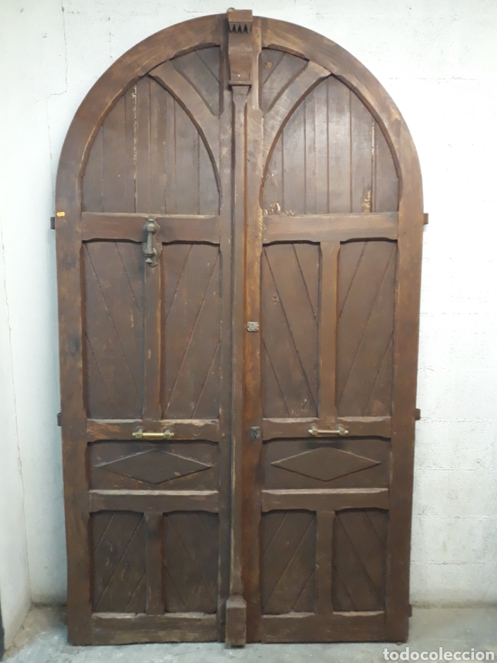 puerta antigua de dos hojas mide altura 230x130 - Comprar Antigüedades