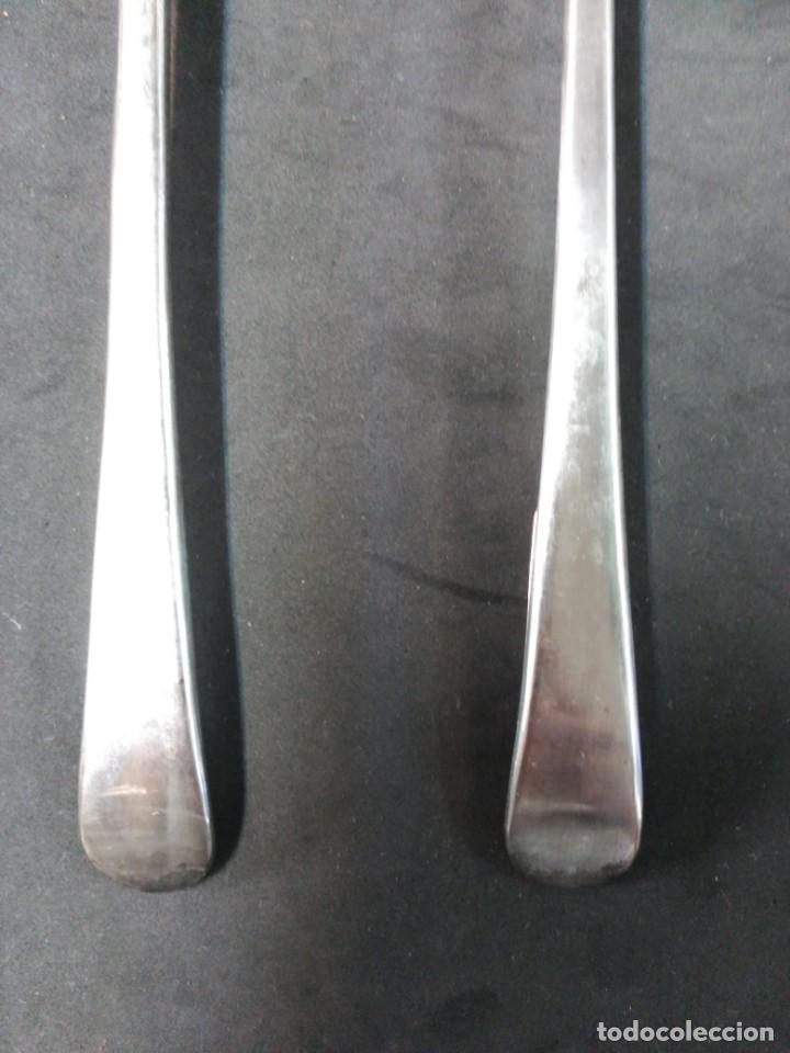 Antig&uuml;edades: CUBIERTOS DE SERVIR EN METAL PLATEADO - Foto 5