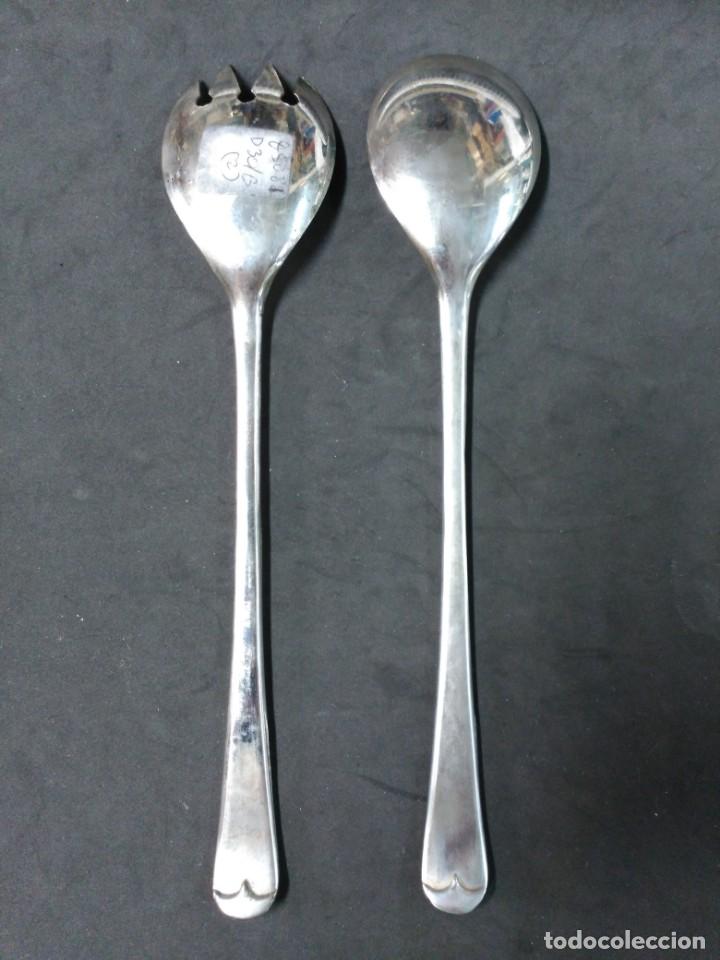 Antig&uuml;edades: CUBIERTOS DE SERVIR EN METAL PLATEADO - Foto 6