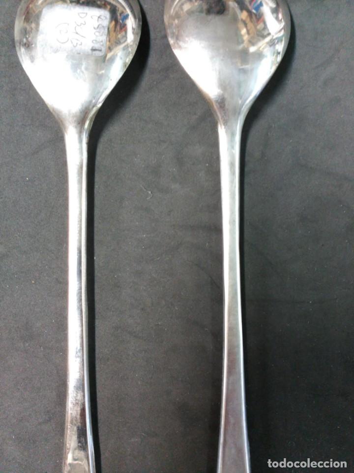Antig&uuml;edades: CUBIERTOS DE SERVIR EN METAL PLATEADO - Foto 8