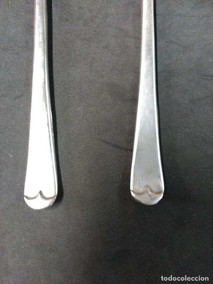 Antig&uuml;edades: CUBIERTOS DE SERVIR EN METAL PLATEADO - Foto 9