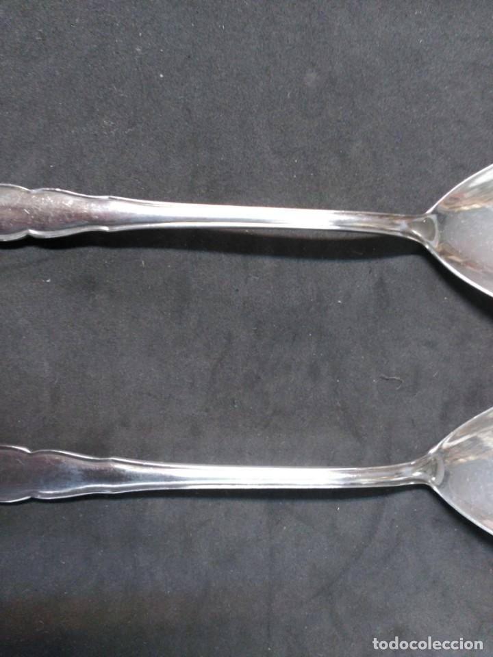 Antig&uuml;edades: CUBIERTOS DE SERVIR EN METAL PLATEADO - Foto 4