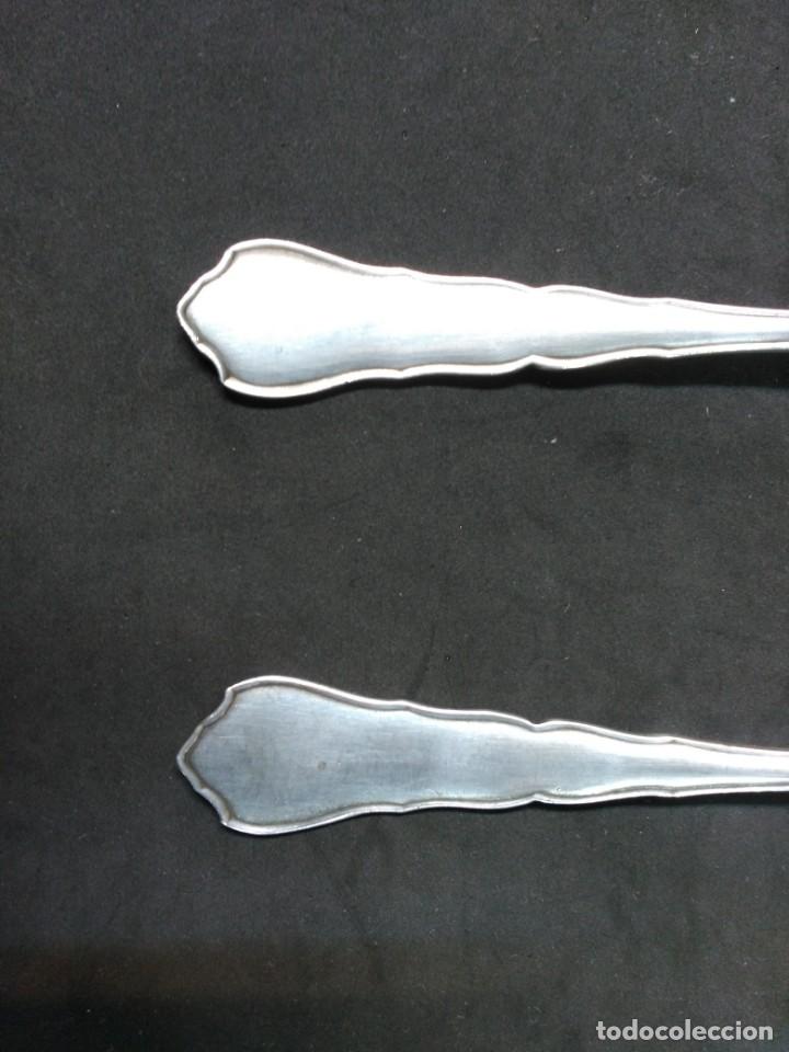 Antig&uuml;edades: CUBIERTOS DE SERVIR EN METAL PLATEADO - Foto 5