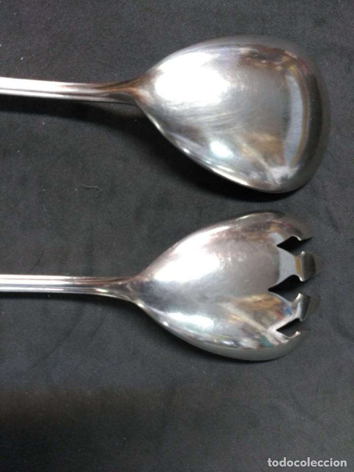 Antig&uuml;edades: CUBIERTOS DE SERVIR EN METAL PLATEADO - Foto 7
