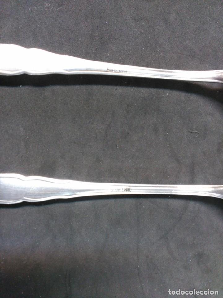 Antig&uuml;edades: CUBIERTOS DE SERVIR EN METAL PLATEADO - Foto 8
