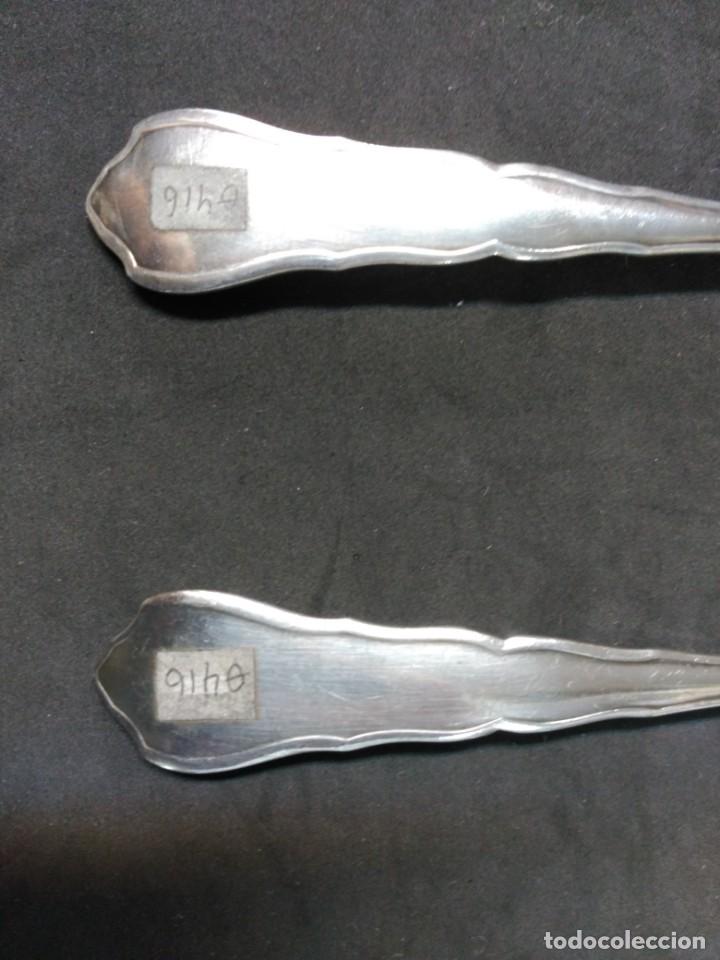 Antig&uuml;edades: CUBIERTOS DE SERVIR EN METAL PLATEADO - Foto 9