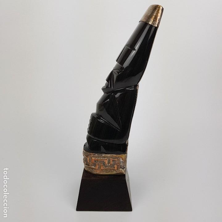 Antig&uuml;edades: Figura azteca de obsidiana - Foto 2