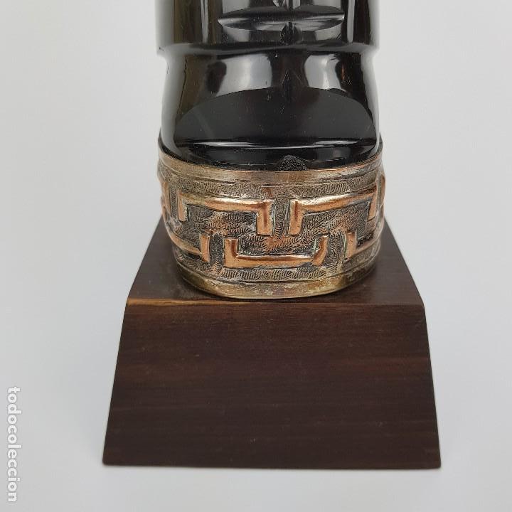 Antig&uuml;edades: Figura azteca de obsidiana - Foto 3