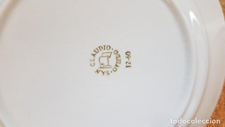 Antigüedades: 12 platos de porcelana San Claudio de Oviedo - Foto 2 - 132800690