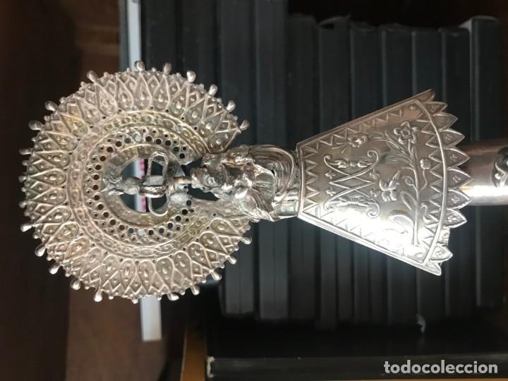Antig&uuml;edades: virgen del pilar en plata labrada 19 cms - Foto 2