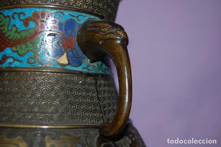Antig&uuml;edades: JARRON CLOISONNE SIGLO XIX - Foto 4