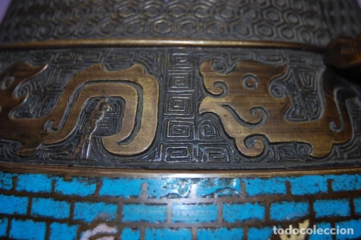 Antig&uuml;edades: JARRON CLOISONNE SIGLO XIX - Foto 6