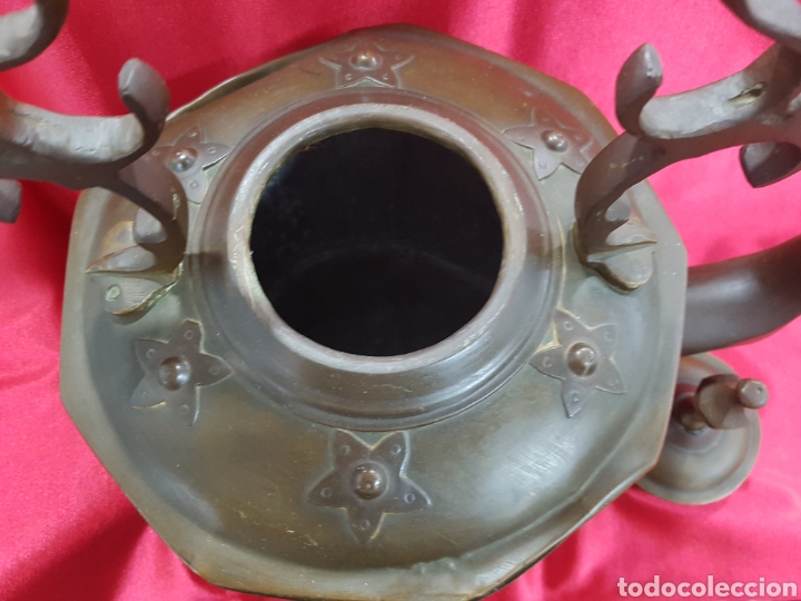 Antig&uuml;edades: Tetera / Cafetera aluminio y bronce vintage - Foto 4
