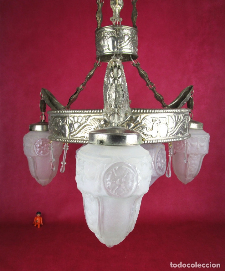 Leer aleación Pino restaurada! lampara muy antigua circa 1910 mode - Compra venta en  todocoleccion