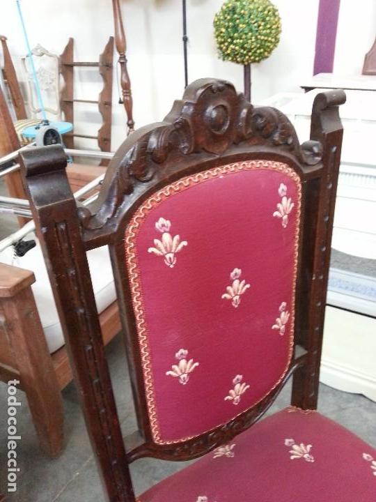 Antig&uuml;edades: Sillas bolillo tapizadas - Foto 3
