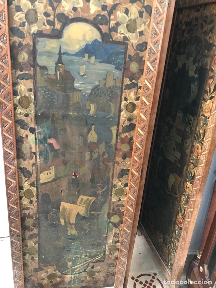 Antig&uuml;edades: Biombo antiguo japones - Foto 4