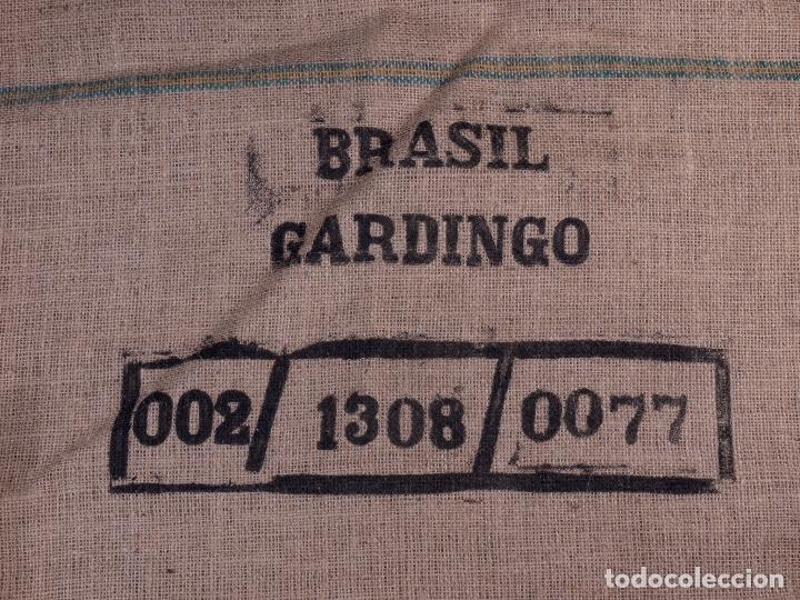 Antig&uuml;edades: CAFE DO BRASIL CARDINGO. SACO DE ARPILLERA - Foto 4