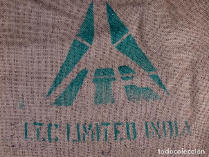 Antig&uuml;edades: CAFE DE INDIA UNWASHED ROBUSTA. SACO DE ARPILLERA - Foto 2