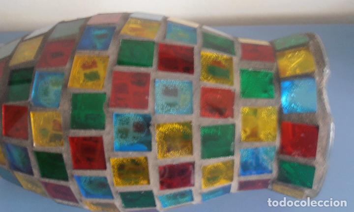 Antig&uuml;edades: TULIPA DE VIDRIO DE COLORES - Foto 2