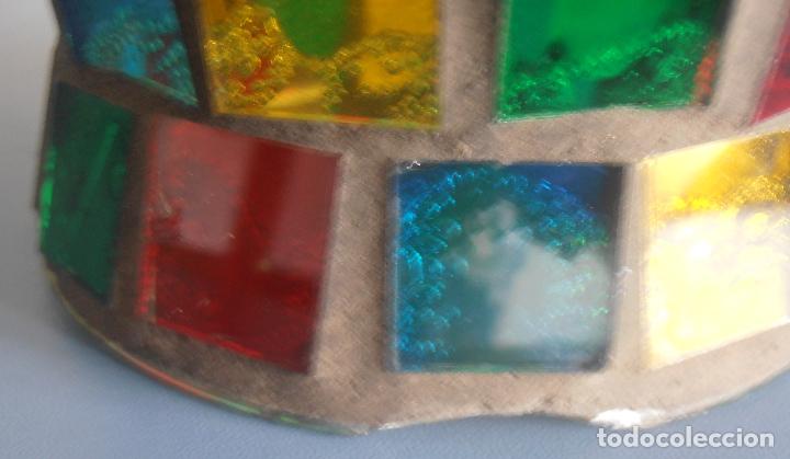 Antig&uuml;edades: TULIPA DE VIDRIO DE COLORES - Foto 3