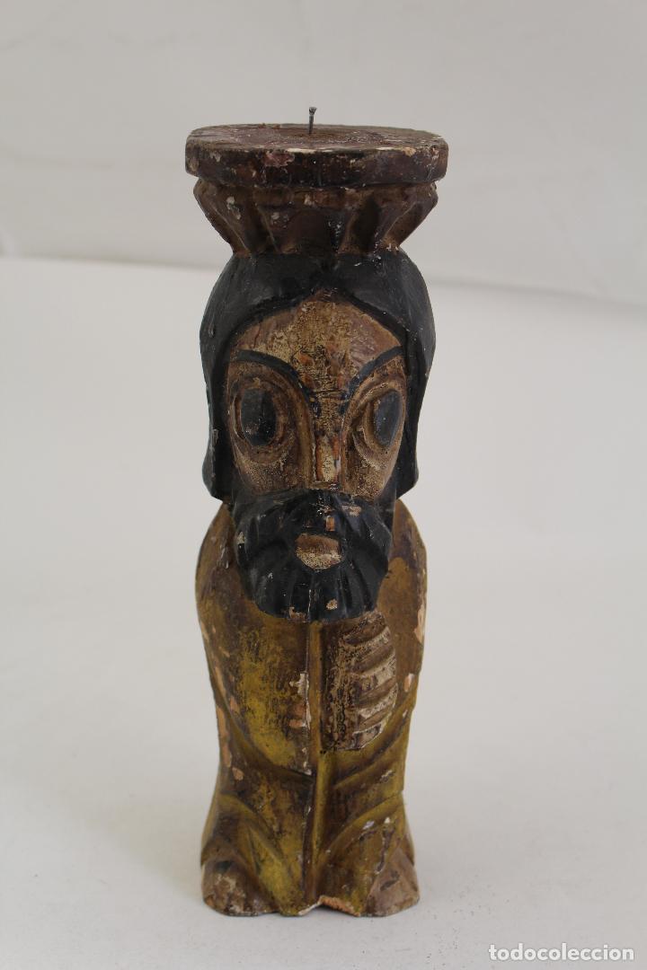 Antig&uuml;edades: candelabro de madera - Foto 1