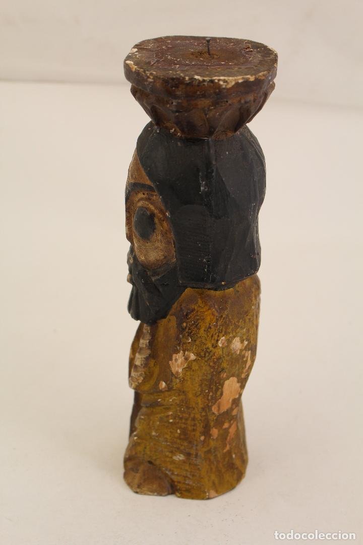 Antig&uuml;edades: candelabro de madera - Foto 2