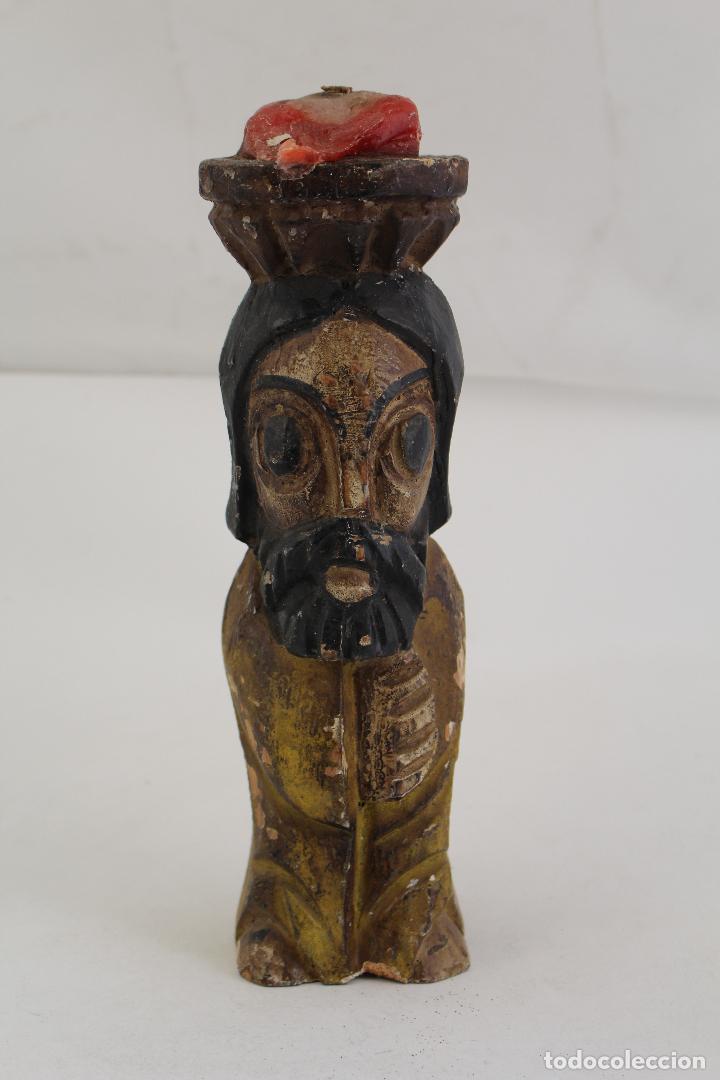 Antig&uuml;edades: candelabro de madera - Foto 3
