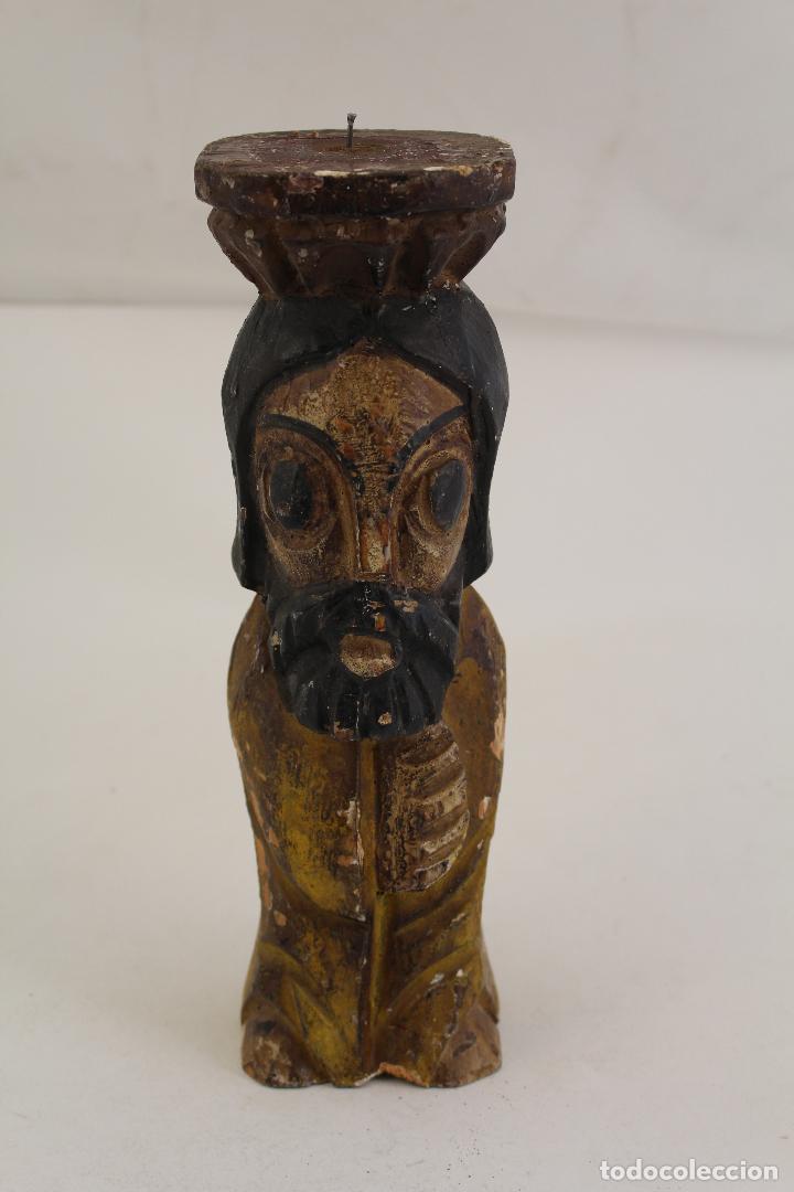 Antig&uuml;edades: candelabro de madera - Foto 4