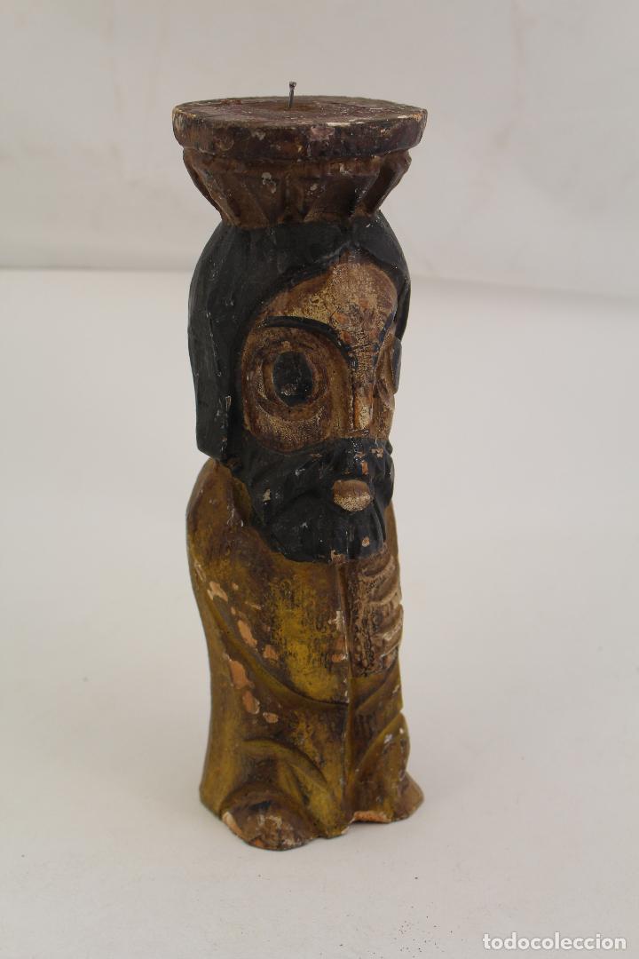 Antig&uuml;edades: candelabro de madera - Foto 7