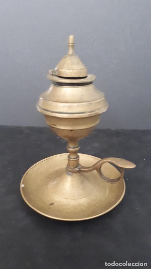 Antig&uuml;edades: CANDIL DE BRONCE SIGLO XIX - Foto 1