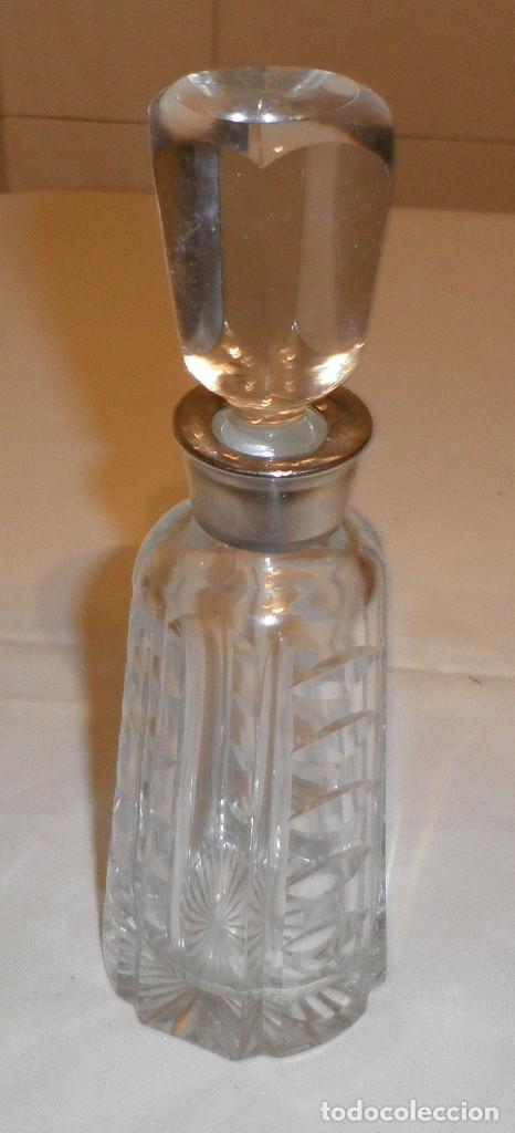 Antig&uuml;edades: botella perfumero cristal de roca cuello de plata - Foto 1