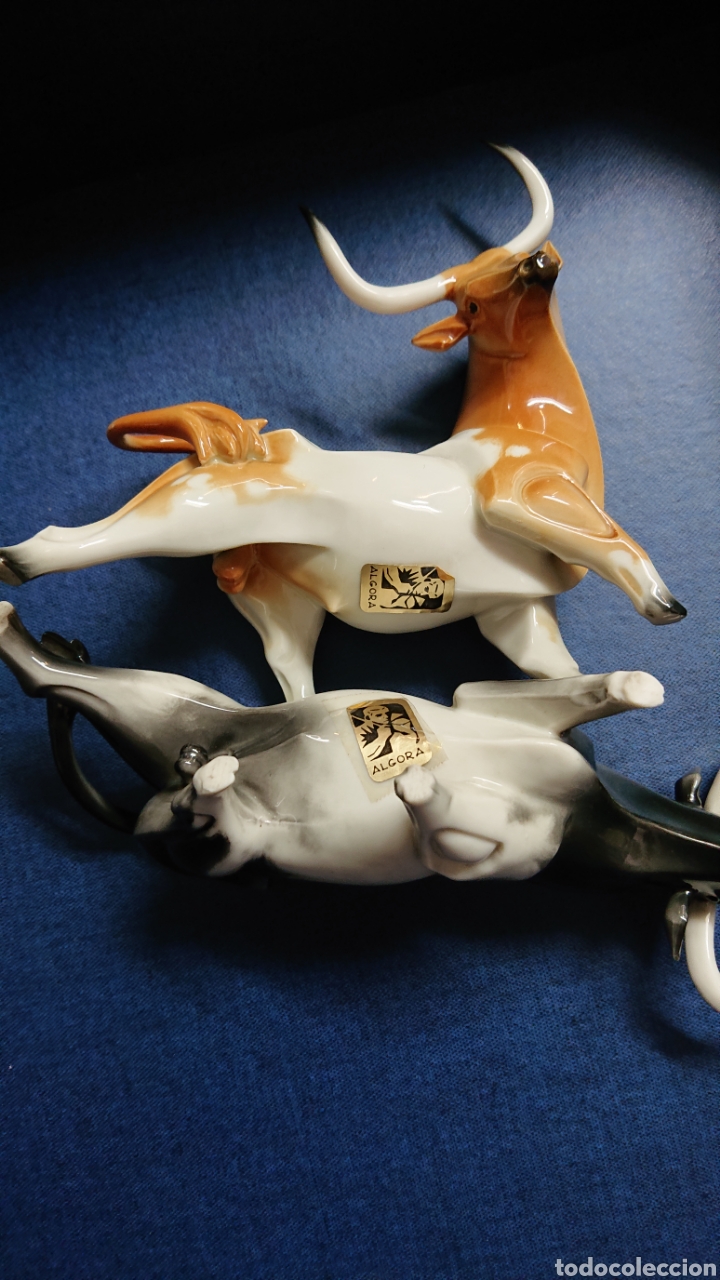 Antig&uuml;edades: Toro marron porcelana Algora - Foto 2