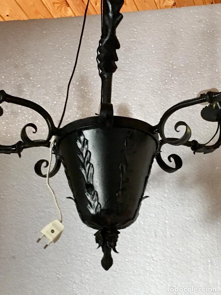 Antig&uuml;edades: -LAMPARA DE FORJA - Foto 2