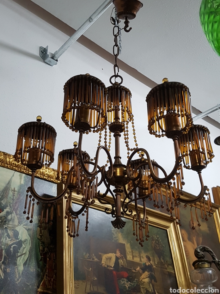 Antig&uuml;edades: L&aacute;mpara cristal vintage - Foto 1