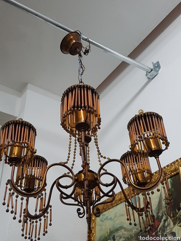 Antig&uuml;edades: L&aacute;mpara cristal vintage - Foto 2