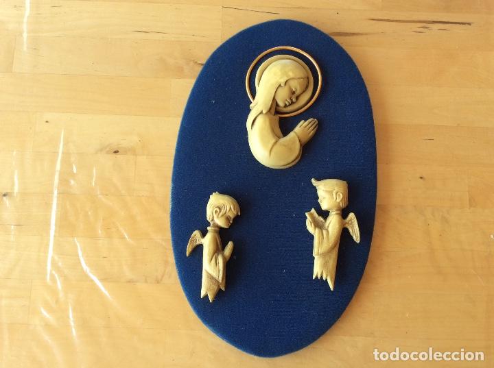 Antig&uuml;edades: Cuadro Virgen y Angelitos - Foto 1